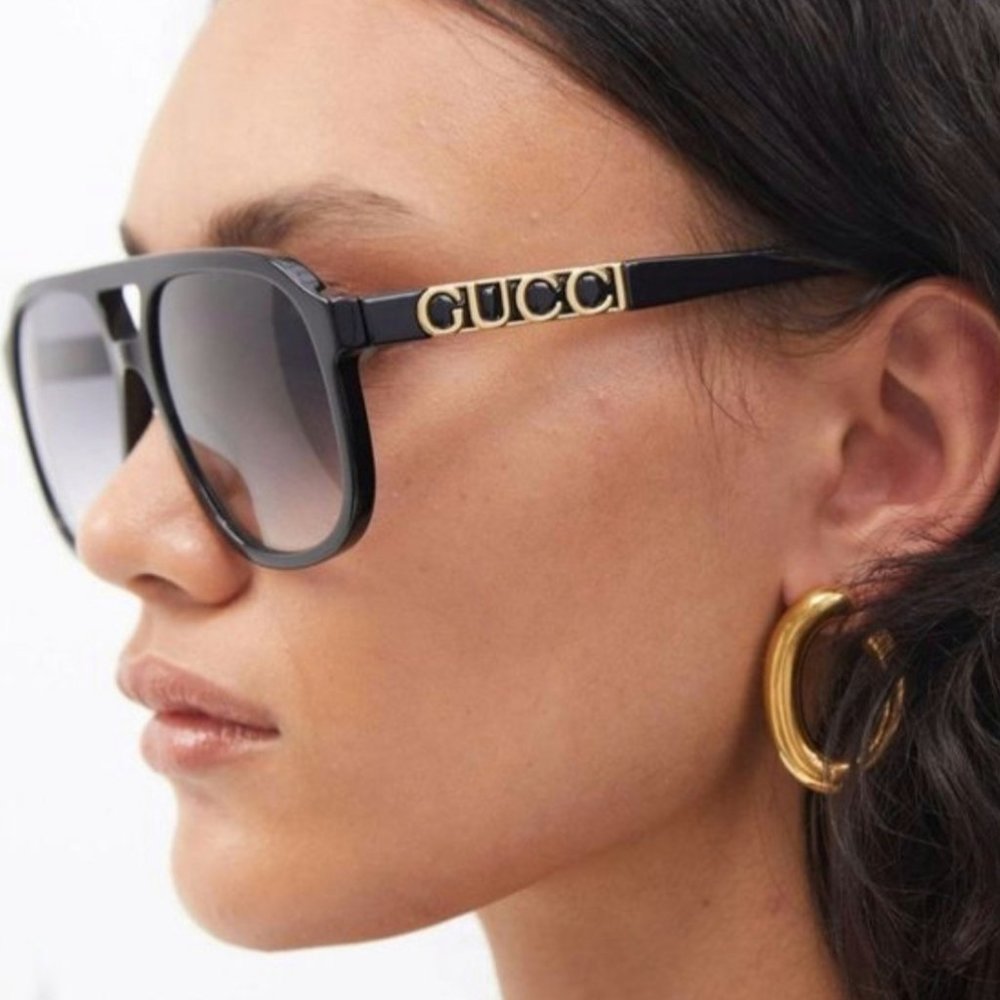 NEW GUCCI GG1188S 002 BLACK UNISEX SUNGLASSES GG 1188S 002 - Picture 2 of 7